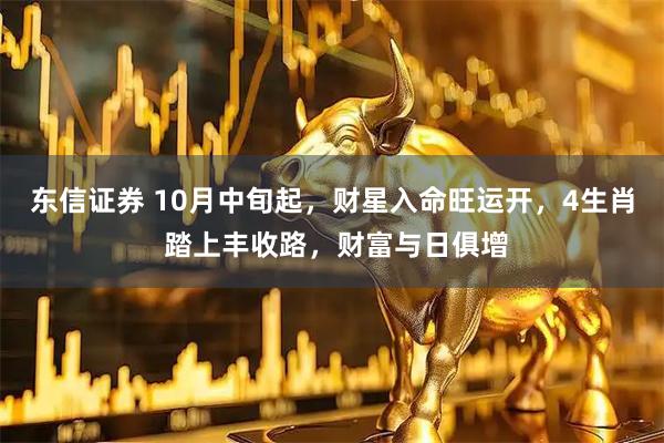东信证券 10月中旬起，财星入命旺运开，4生肖 踏上丰收路，财富与日俱增